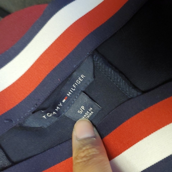 Tommy Hilfiger A-Line Skirt Medium Rear Zip Navy Blue - Picture 4 of 5